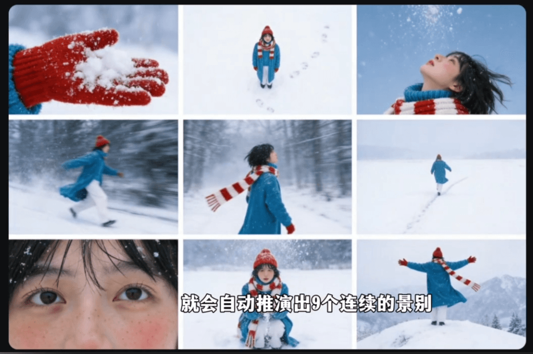 AI生成九宫格电影分镜:用一张图片创建专业级分镜画面指南